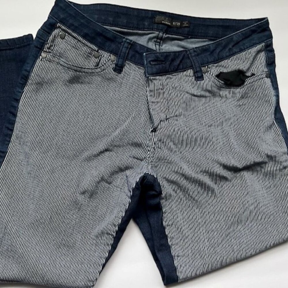 Prana Pinstripe Front Mid Rise Skinny Jeans 8/29